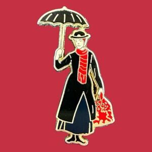 RETIRED Disney Pin Mary Poppins Julie Andrews Umbrella Carpet Bag Hat Perfectly